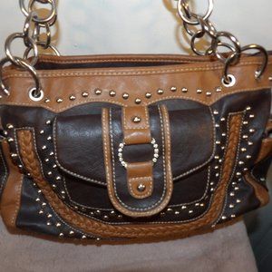 Haley Beez Farmhouse Studded Bling Tote Bag